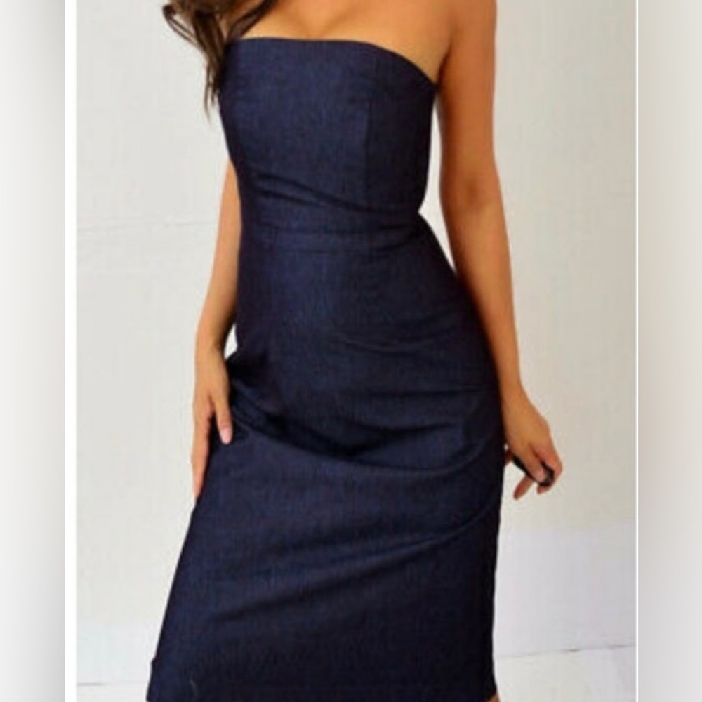 Merona Denim Strapless Dress